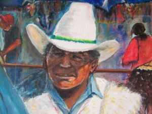 Voir le détail de cette oeuvre: CHIAPAS - Homme au chapeau blanc